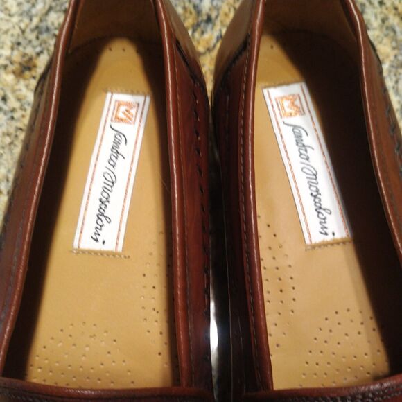 Sandro Moscoloni LA VIDA PER-FLEX Tassel Leather Loafer Shoes Brown Mens 10 EUC - Picture 10 of 15